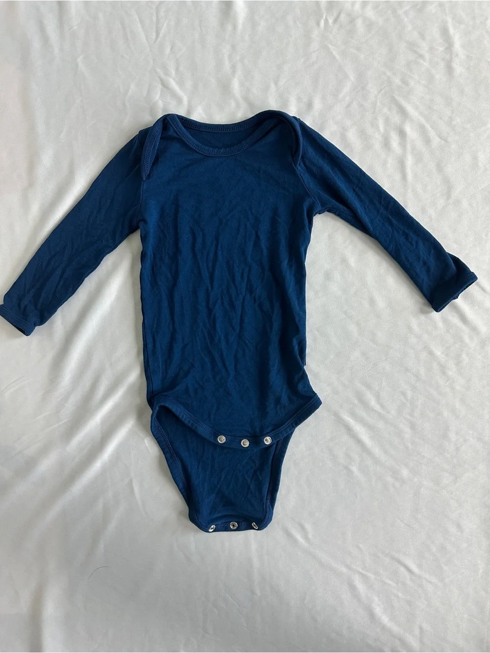 Kyte BABY Long-Sleeve Navy One-Piece Bodysuit-NEVERWORN